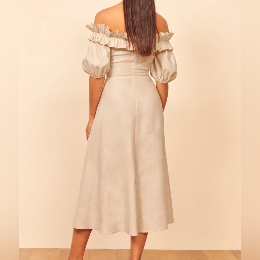 Reformation Marley Off Shoulder Midi Dress, Size 2 - Picture 4 of 12